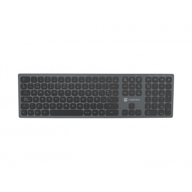 NATEC NKL-1830 keyboard Universal RF Wireless + Bluetooth QWERTY Spanish Black, Grey