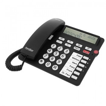 Tiptel 1081000 telephone Analog telephone Caller ID Black
