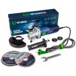 Angle grinder 125 mm 850 W + 10 discs W27477 WUBER