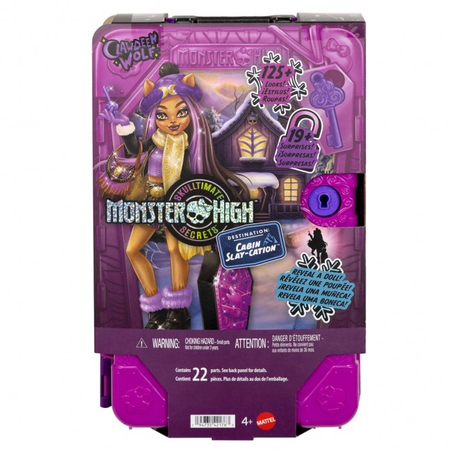 Monster High Skulltimate Secrets Cabin Slay-cation Playset, Clawdeen Wolf Doll and Accessories