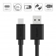 UNITEK USB CABLE USB-A USB-C 25CM, Y-C480BK