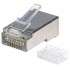 Intellinet RJ45 Modular Plugs Pro Line, Cat6, STP, 3-prong, for solid and stranded wire, 50 gold-plated contacts, 90 pack