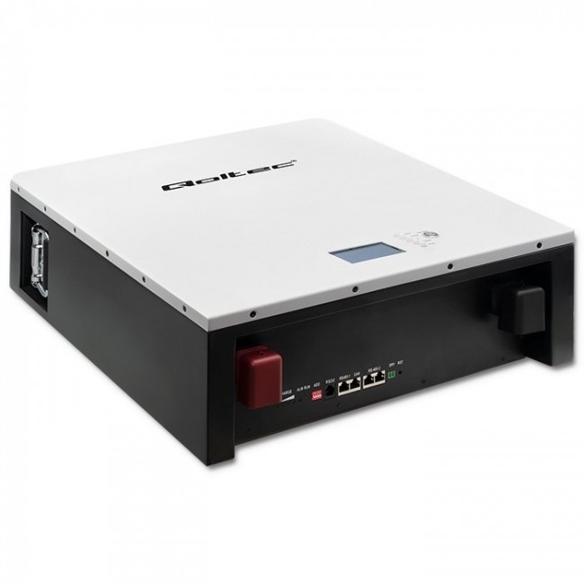 Qoltec 53860 Energy storage LiFePO4 |5.12kWh | 51.2V | 100Ah | BMS| LCD