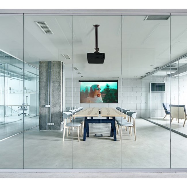 B-Tech SYSTEM 2 - Universal Projector Ceiling Mount with Micro-adjustment - 0.6m to 1m 50mm Pole