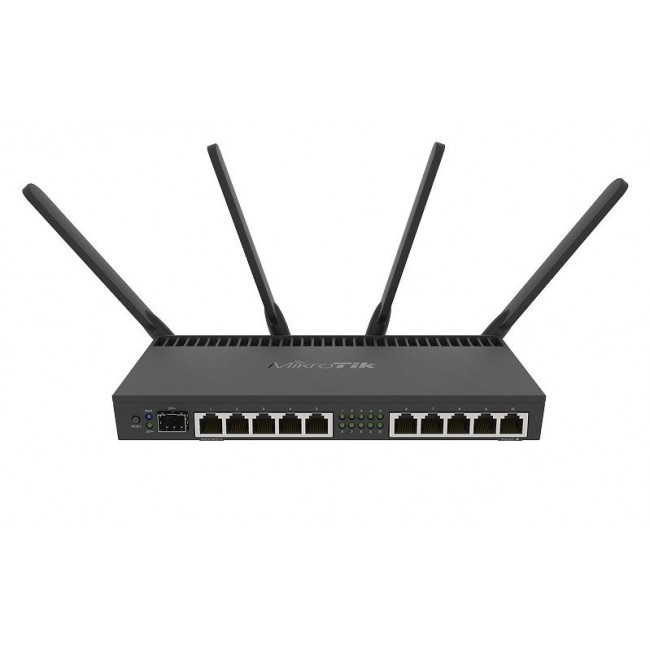Mikrotik RB4011iGS+5HacQ2HnD-IN wireless router Gigabit Ethernet Dual-band (2.4 GHz / 5 GHz) Black