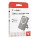 Verbatim Charge 'n' Go Magnetic Wireless Power Bank with stand - 10000 mAh Grey