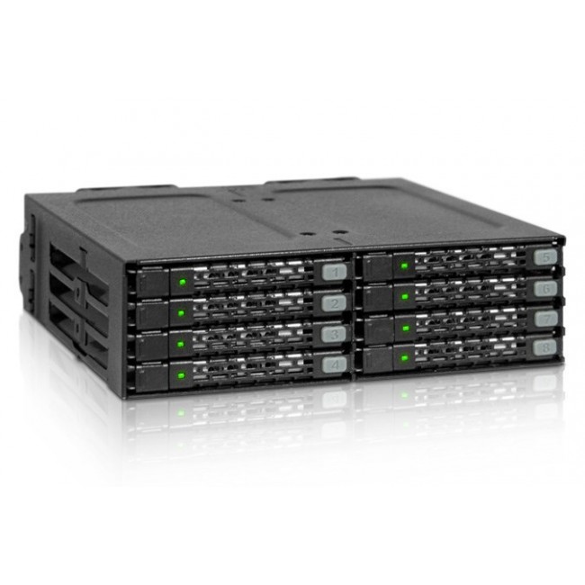 Icy Dock MB998SP-B disk array 0 TB Black