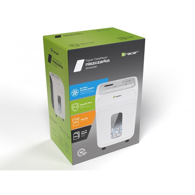 Tracer DataRazor Paper Shredder White Tracer DataRazor Paper Shredder White