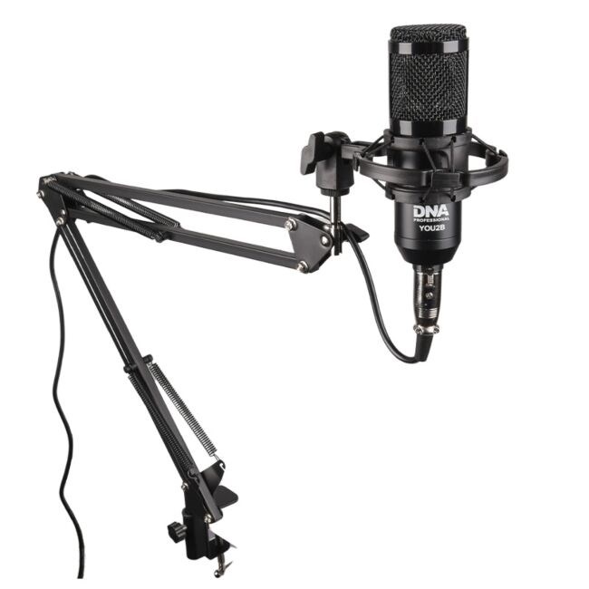 DNA YOU2B - podcast kit (microphone, audio interface, tripod)