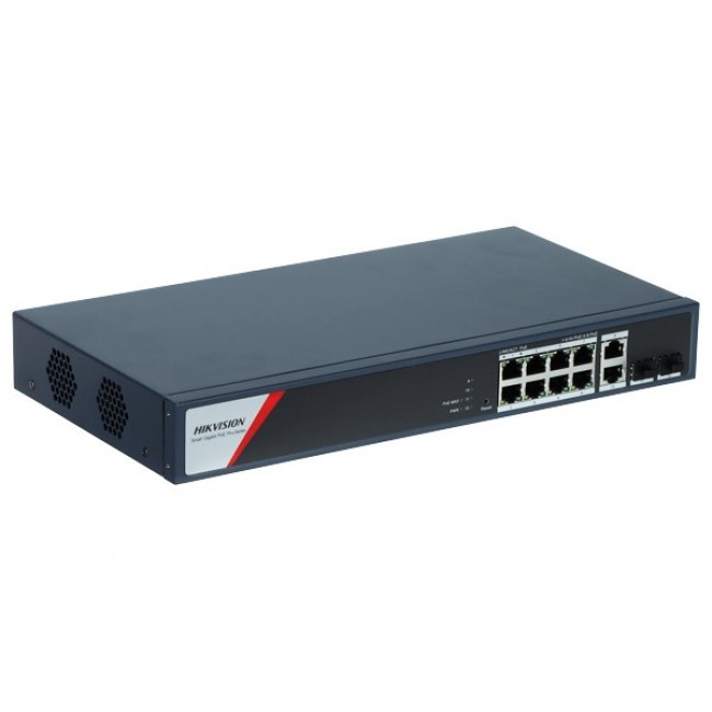 Hikvision DS-3E1512HP-SI-8P2T2F network switch Managed Gigabit Ethernet (10/100/1000) Power over Ethernet (PoE) Blue Hikvision DS-3E1512HP-SI-8P2T2F network switch Managed Gigabit Ethernet (10/100/1000) Power over Ethernet (PoE) Blue