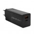 Qoltec GaN POWER PRO Charger | 1xUSB-C | 1xUSB | 100W | 5-20V | 1.5-5A | XP | Black
