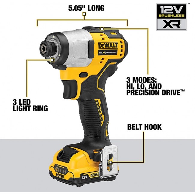 DeWALT DCF801D2-QW power screwdriver/impact driver DeWALT DCF801D2-QW power screwdriver/impact driver