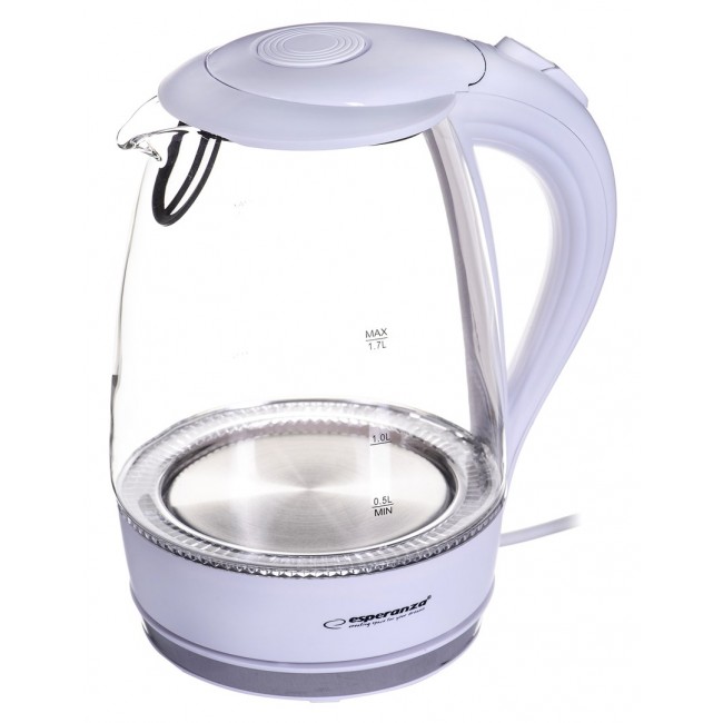 Esperanza EKK011W Electric kettle 1.7 L White, Multicolor 2200 W