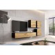 Cama square cabinet VIGO 50/50/30 black/wotan oak