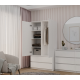 Topeshop SZAFA MALWA B bedroom wardrobe/closet 5 shelves 2 door(s) White