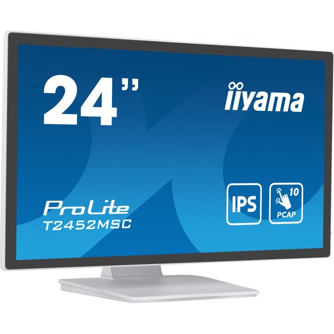 iiyama ProLite 23.8 PCAP 10pt touchscreen monitor featuring IPS panel technology, Edge-to-Edge glass design and anti fingerprint coating iiyama ProLite 23.8 PCAP 10pt touchscreen monitor featuring IPS panel technology, Edge-to-Edge glass design and anti fingerprint coating