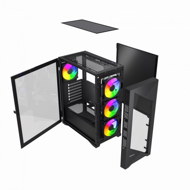 Gembird CCC-FC-900ARGB Gaming computer case Fornax 900, ATX, black Gembird CCC-FC-900ARGB Gaming computer case Fornax 900, ATX, black