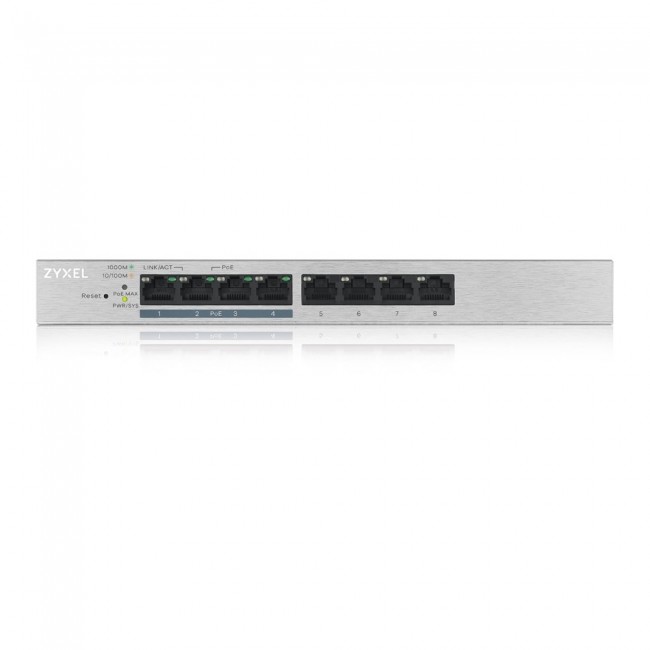Zyxel GS1200-8HP v2 Managed Gigabit Ethernet (10/100/1000) Power over Ethernet (PoE) Grey Zyxel GS1200-8HP v2 Managed Gigabit Ethernet (10/100/1000) Power over Ethernet (PoE) Grey