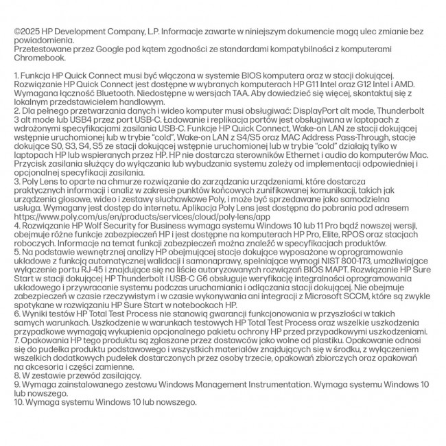 HP USB-C 100W G6 Dock