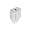 WALL CHARGER NATEC RIBERA 1X USB-A + 1X USB-C 20W WHITE WALL CHARGER NATEC RIBERA 1X USB-A + 1X USB-C 20W WHITE