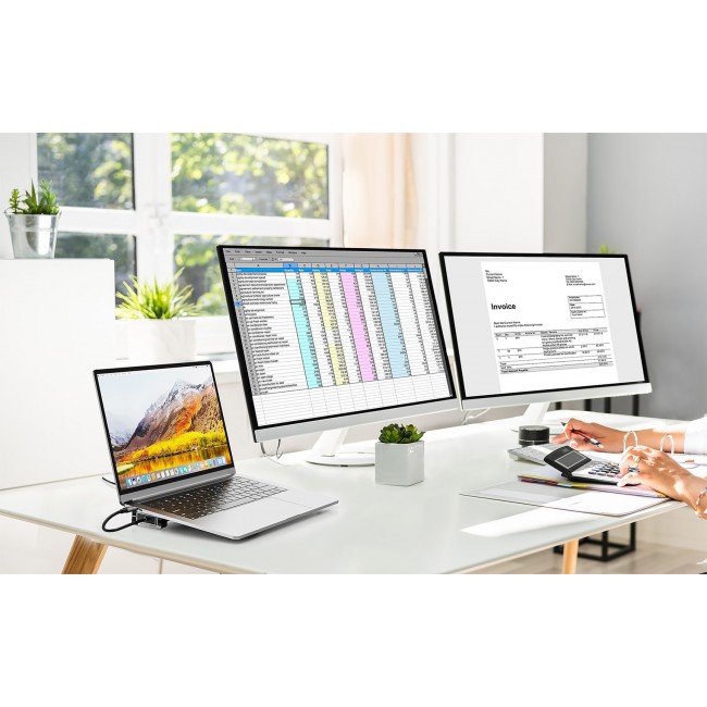 MANHATTAN 10-in-1 4K USB-C PD Dockingstation 2xHDMI
