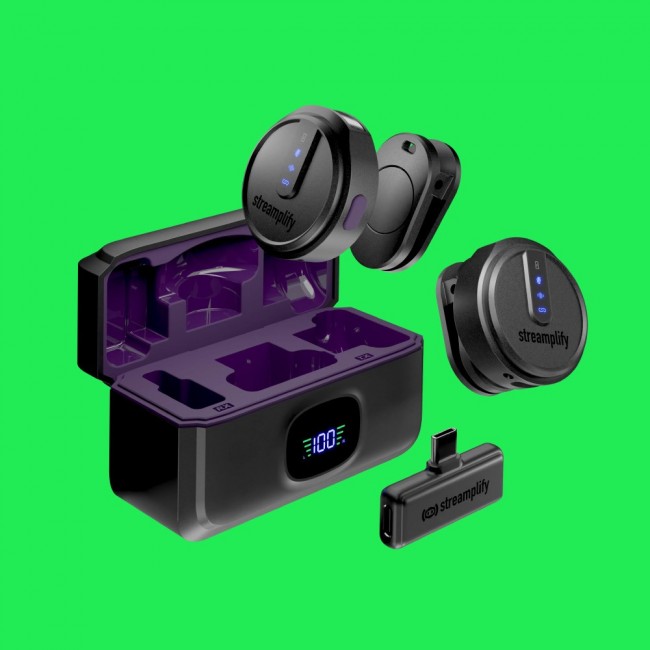 Streamplify MIC GO Black Clip-on microphone