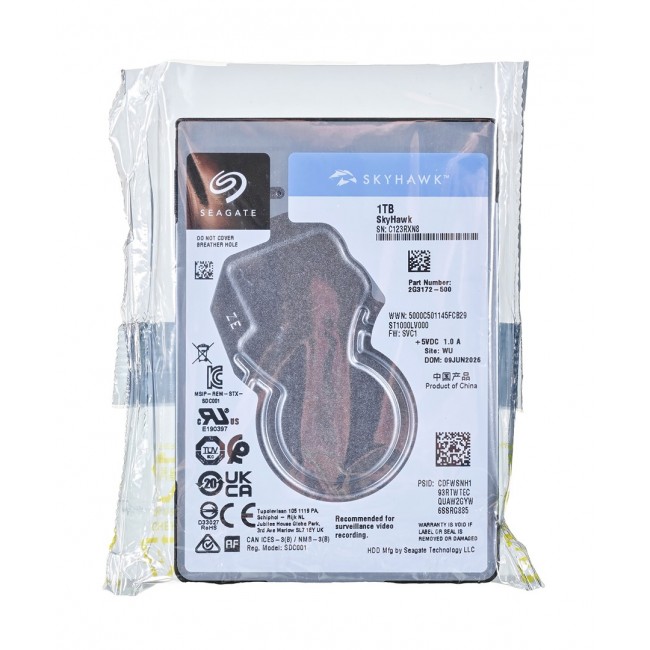 Seagate SkyHawk internal hard drive 1 TB 5400 RPM 128 MB 2.5 Seagate SkyHawk internal hard drive 1 TB 5400 RPM 128 MB 2.5
