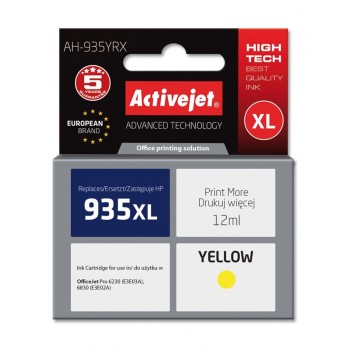 Activejet AH-935YRX ink (replacement for HP 935XL C2P26AE Premium 12 ml yellow)