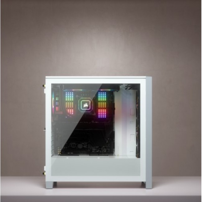 Corsair iCUE 4000X RGB Midi Tower White Corsair iCUE 4000X RGB Midi Tower White