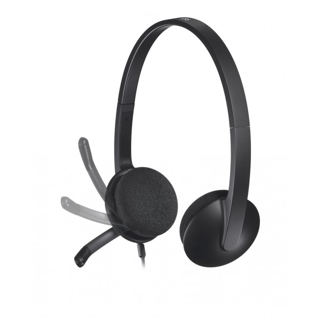Logitech H340 USB Computer Headset Wired Head-band Office/Call center USB Type-A Black Logitech H340 USB Computer Headset Wired Head-band Office/Call center USB Type-A Black