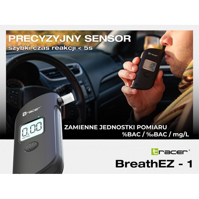 Tracer BreathEZ-1 Semiconductor Breathalyser, Black
