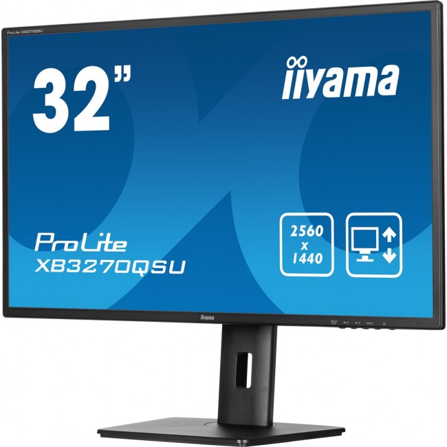 iiyama ProLite A height adjustable 32 IPS Panel Technology monitor featuring QHD resolution iiyama ProLite A height adjustable 32 IPS Panel Technology monitor featuring QHD resolution