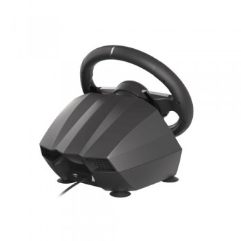 GENESIS Seaborg 400 Black, Silver USB Steering wheel + Pedals Nintendo Switch, PC, PlayStation 4, Playstation 3, Xbox 360, Xbox One, Xbox One S, Xbox One X