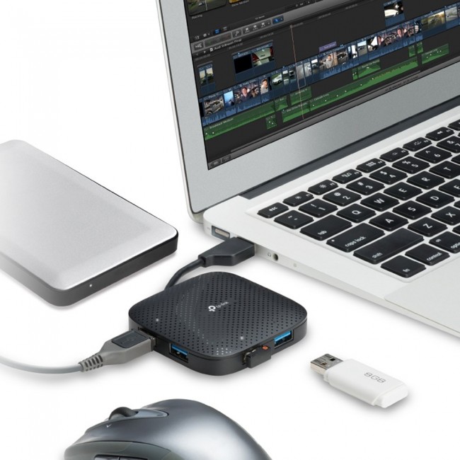 TP-Link UH400 USB 3.2 Gen 1 (3.1 Gen 1) Type-A 5000 Mbit/s Black