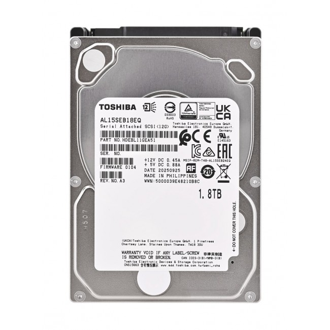 Toshiba AL15SEB18EQ internal hard drive 1.8 TB 10500 RPM 128 MB 2.5