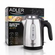 Adler AD 1273 electric kettle 1 L 1200 W Black, Hazelnut, Stainless steel Adler AD 1273 electric kettle 1 L 1200 W Black, Hazelnut, Stainless steel