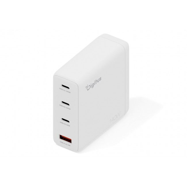 Digitus USB GaN Charger 140W, 3x USB-C, 1x USB-A