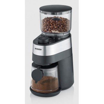 Severin KM 3880 coffee grinder 140 W Black, Stainless steel