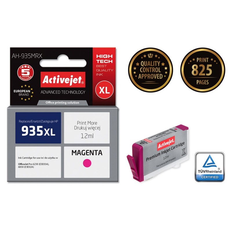 Activejet AH-935MRX Ink (replacement for HP 935XL C2P25AE Premium 12 ml magenta)