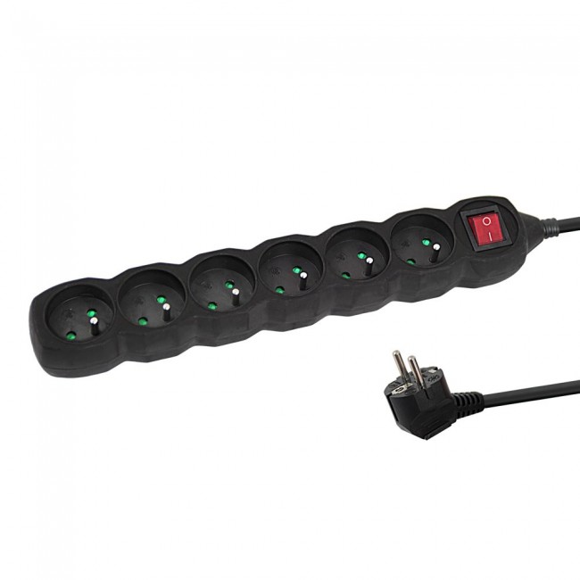 Esperanza ELK217K Power strip 6GN/1,5M Black