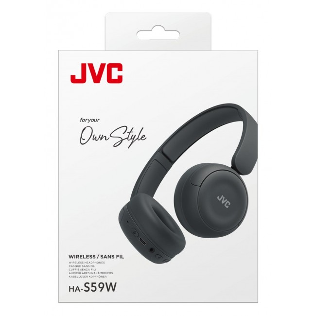 JVC HA-S59W Headset Wired & Wireless Head-band Music/Everyday USB Type-C Bluetooth Black