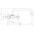 Wall-mounted washbasin mixer