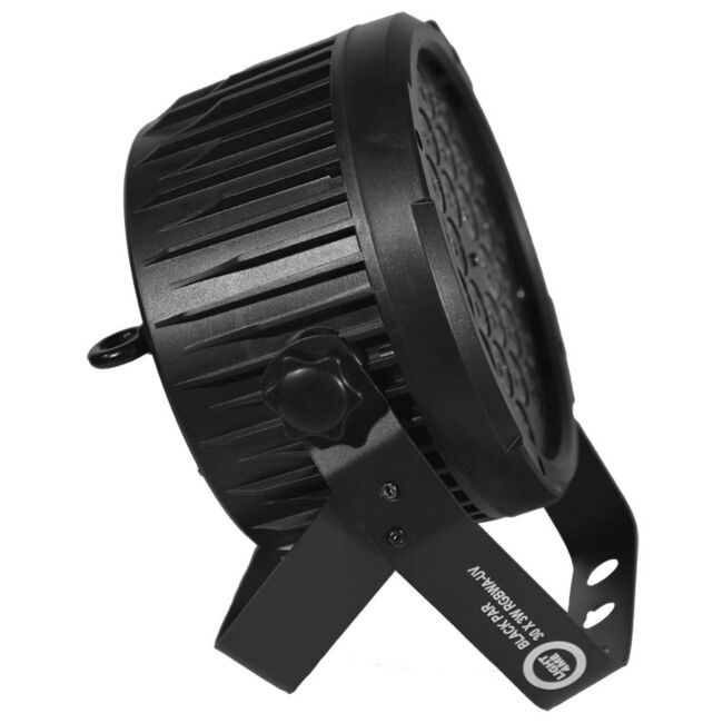 Light4Me Black PAR 30x3W RGBA-UV LED - LED stage spotlight Light4Me Black PAR 30x3W RGBA-UV LED - LED stage spotlight