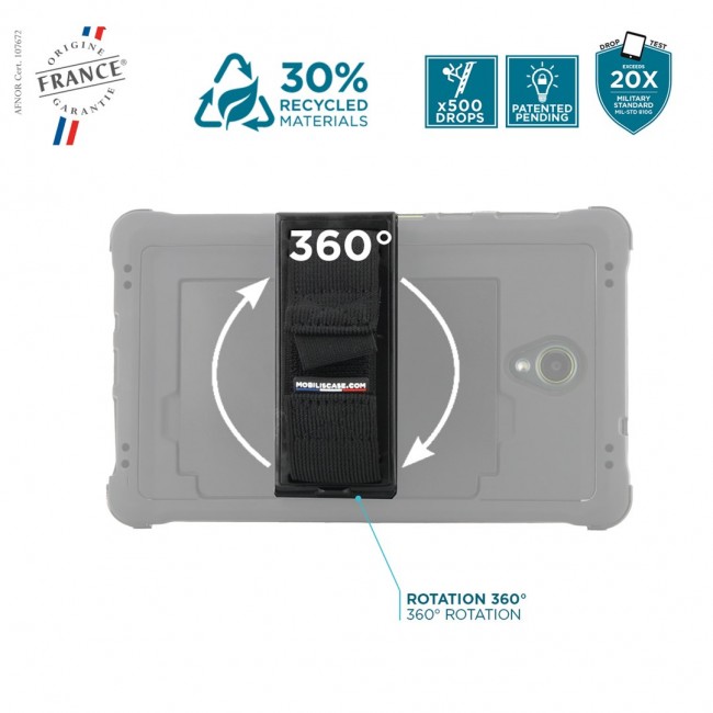 Mobilis 067014 PROTECH - Case + 360 rotating handstrap + kickstand for Galaxy Tab Active5 8''