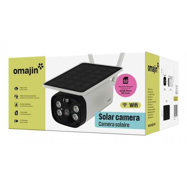 Wireless Security Camera OMAJIN OSC-01-EU solar White, Black