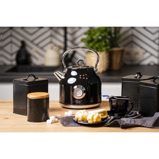 Adler AD 1346B electric kettle 1.7 L 2200 W Black, Metallic Adler AD 1346B electric kettle 1.7 L 2200 W Black, Metallic