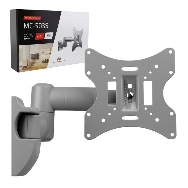 TV Wall Mount Bracket LCD LED Plasma 23-42'' up to 30kg max vesa 200x200 Silver