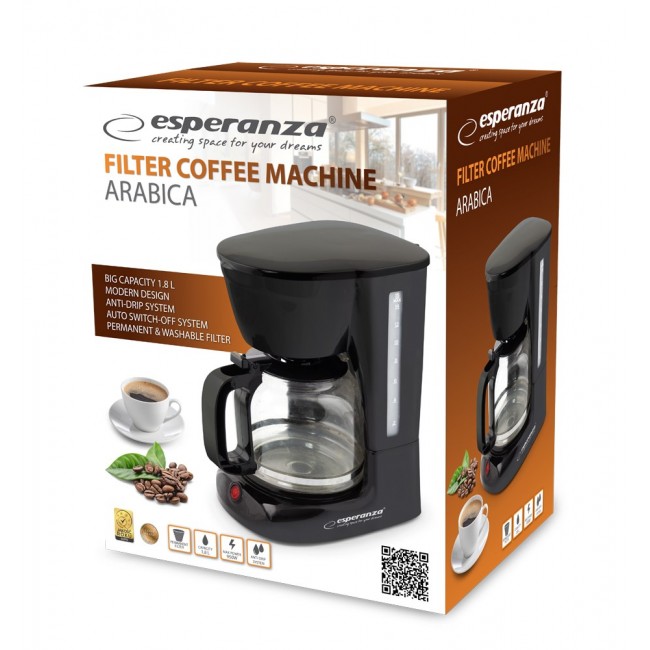 Esperanza EKC005 coffee maker Drip coffee maker 1.8 L