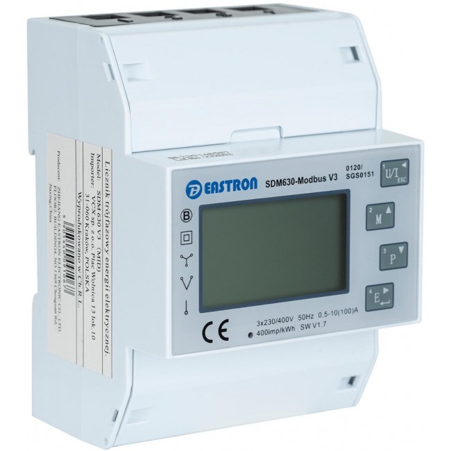 Three-phase energy meter VCX SDM 630 MODBUS