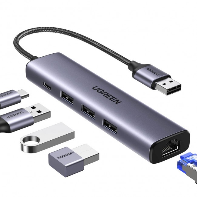 Ugreen 60554 laptop dock/port replicator Wired USB 3.2 Gen 1 (3.1 Gen 1) Type-C Grey